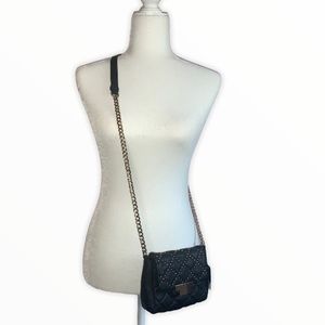 Top Shop Black Saddle Cross Body Bag NWT